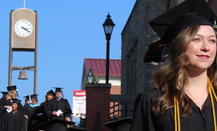 Jessica Blakeman in cap and gown